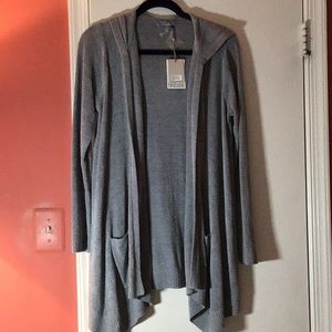 NWT-barefoot dreams cozy chic ultra lite seashore cardigan cerulean blue